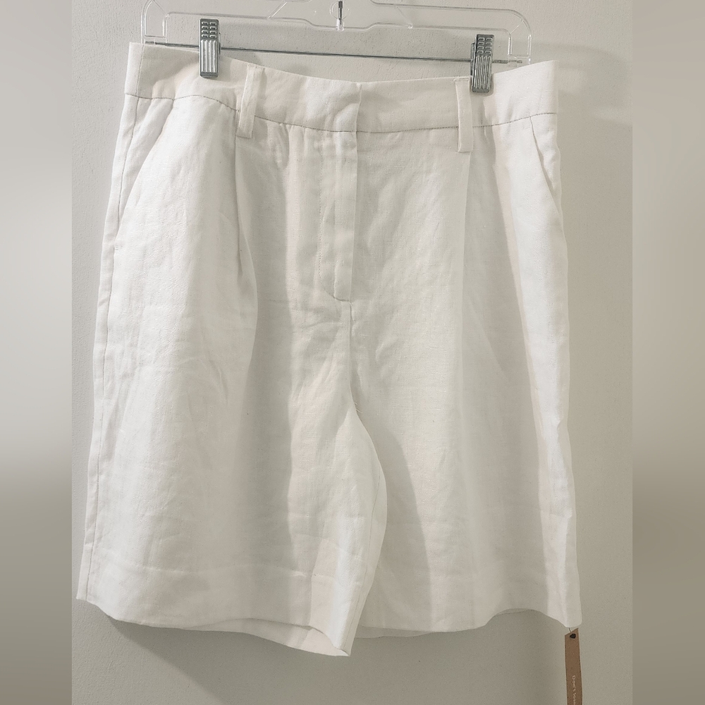New Reformation White Women's Shorts, Size 8, Linen.